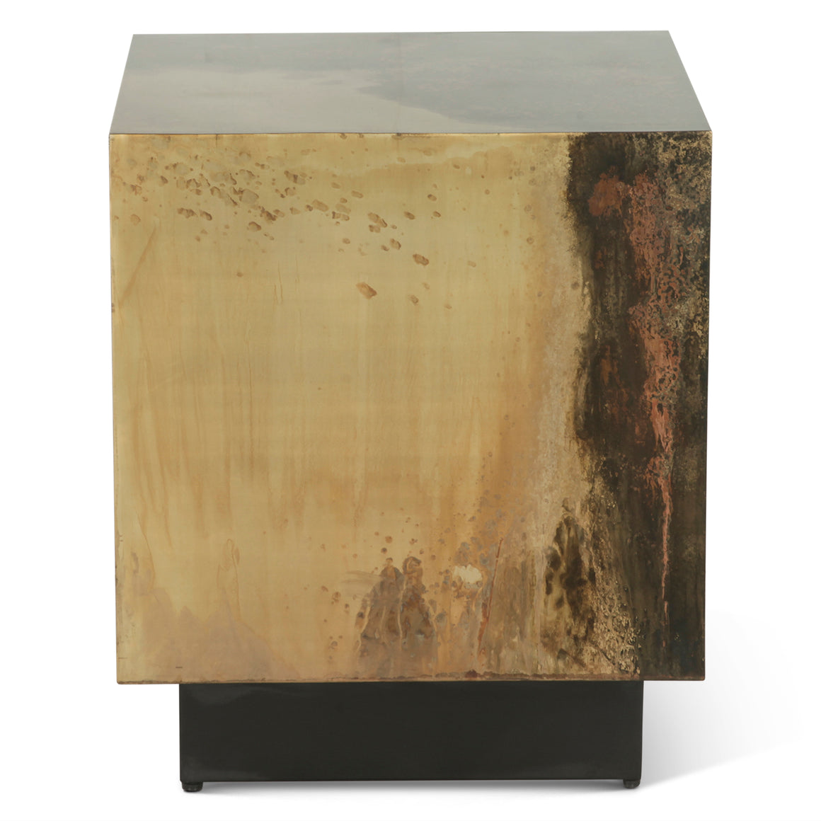 St. George Square Side Table in Oxidized Copper
