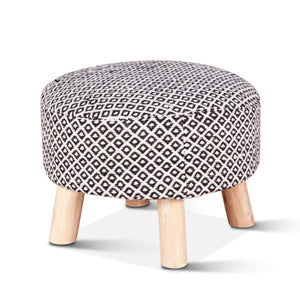Algiers Stool in Bamboo with Handloom Durry Fabric