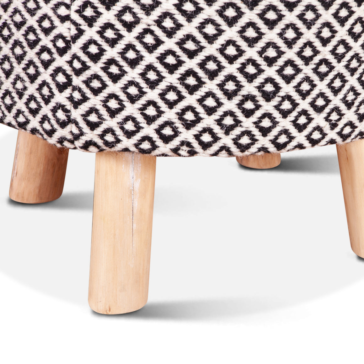 Algiers Stool in Bamboo with Handloom Durry Fabric