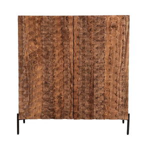 Acres 39" Bar Cabinet in Carved Brownstone