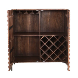 Acres 39" Bar Cabinet in Carved Brownstone