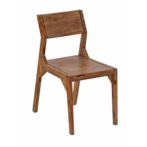 Acres Arlo Wood Dining Chair with Slanted Back in Brownstone