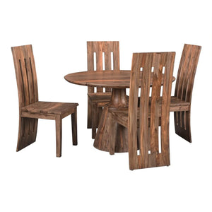 Acres 46" Sheesham Wood Round Dining in Brownstone