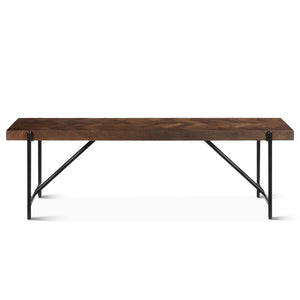 Allegro Bench in Mango Wood with Dark Brown Finish