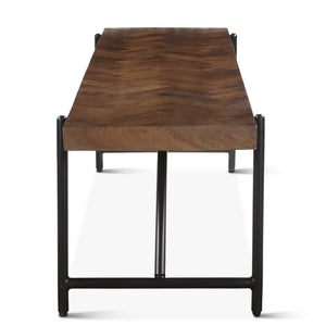 Allegro Bench in Mango Wood with Dark Brown Finish