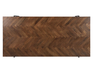 Allegro Dining Table in Mango Wood with Dark Brown Finish