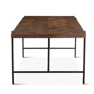 Allegro Dining Table in Mango Wood with Dark Brown Finish