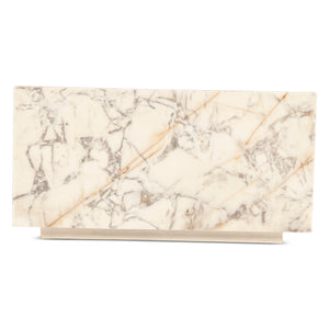 Giza 32" Drum Coffee Table in Alabaster Marble
