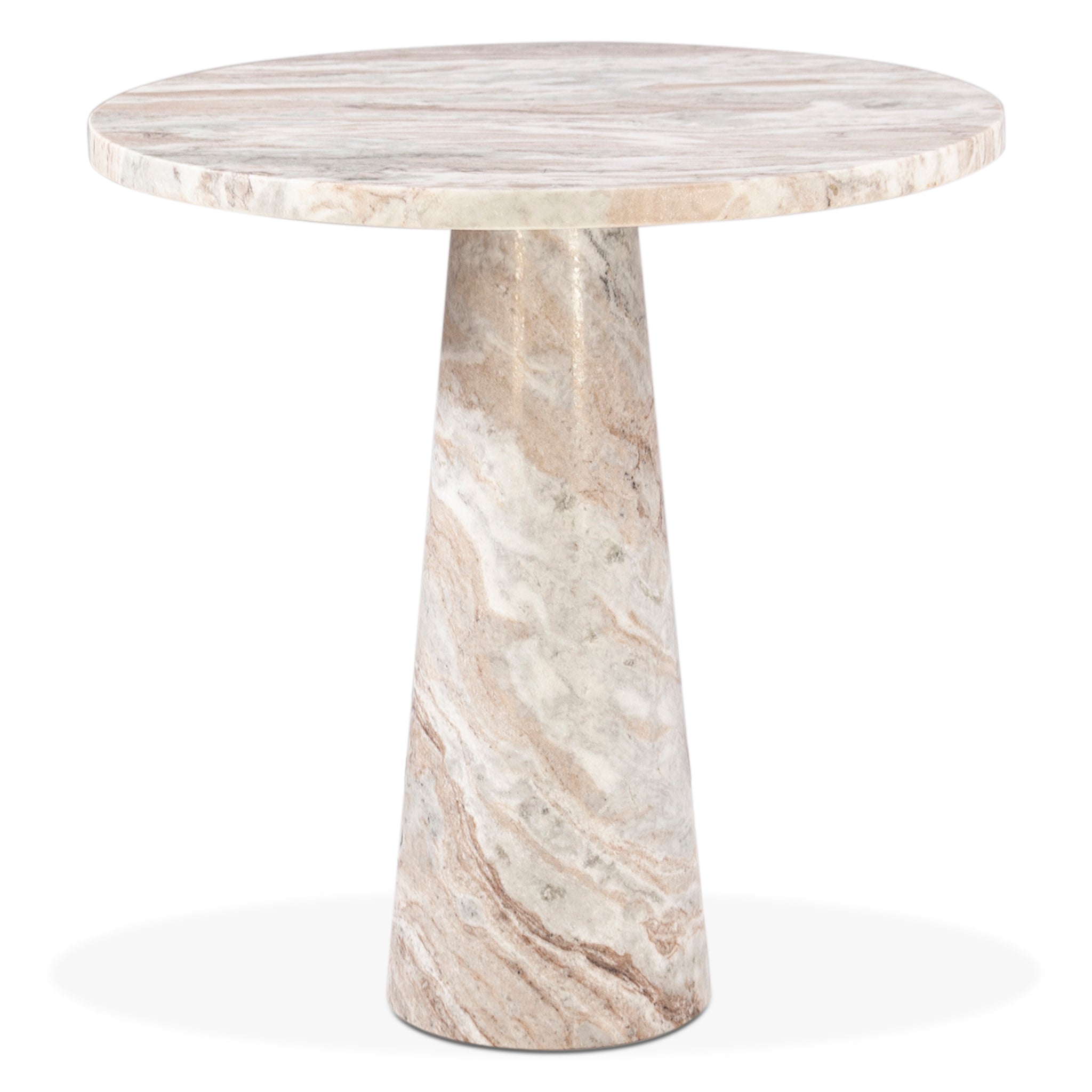 Giza 30" Round Dining Table in Brown Toronto Marble