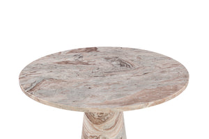Giza 48" Round Dining Table in Brown Toronto Marble