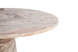 Giza 48" Round Dining Table in Brown Toronto Marble
