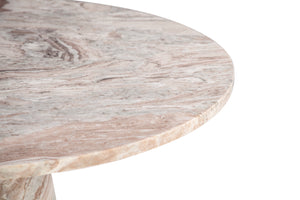 Giza 48" Round Dining Table in Brown Toronto Marble