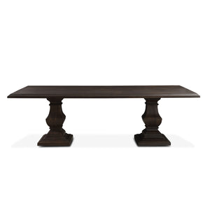 Toulon 84" Dining Table in Vintage Brown Finish