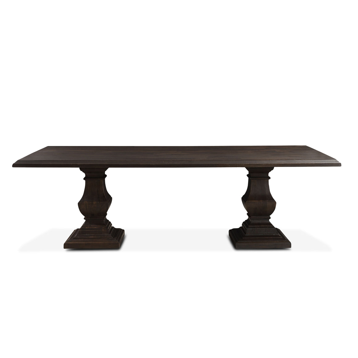 Toulon 84" Dining Table in Vintage Brown Finish
