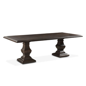 Toulon 84" Dining Table in Vintage Brown Finish