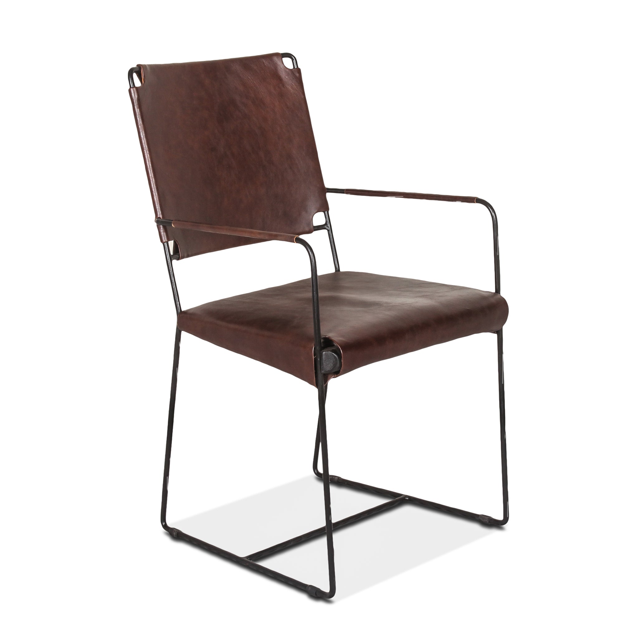 Melbourne Armchair, Chocolate Leather