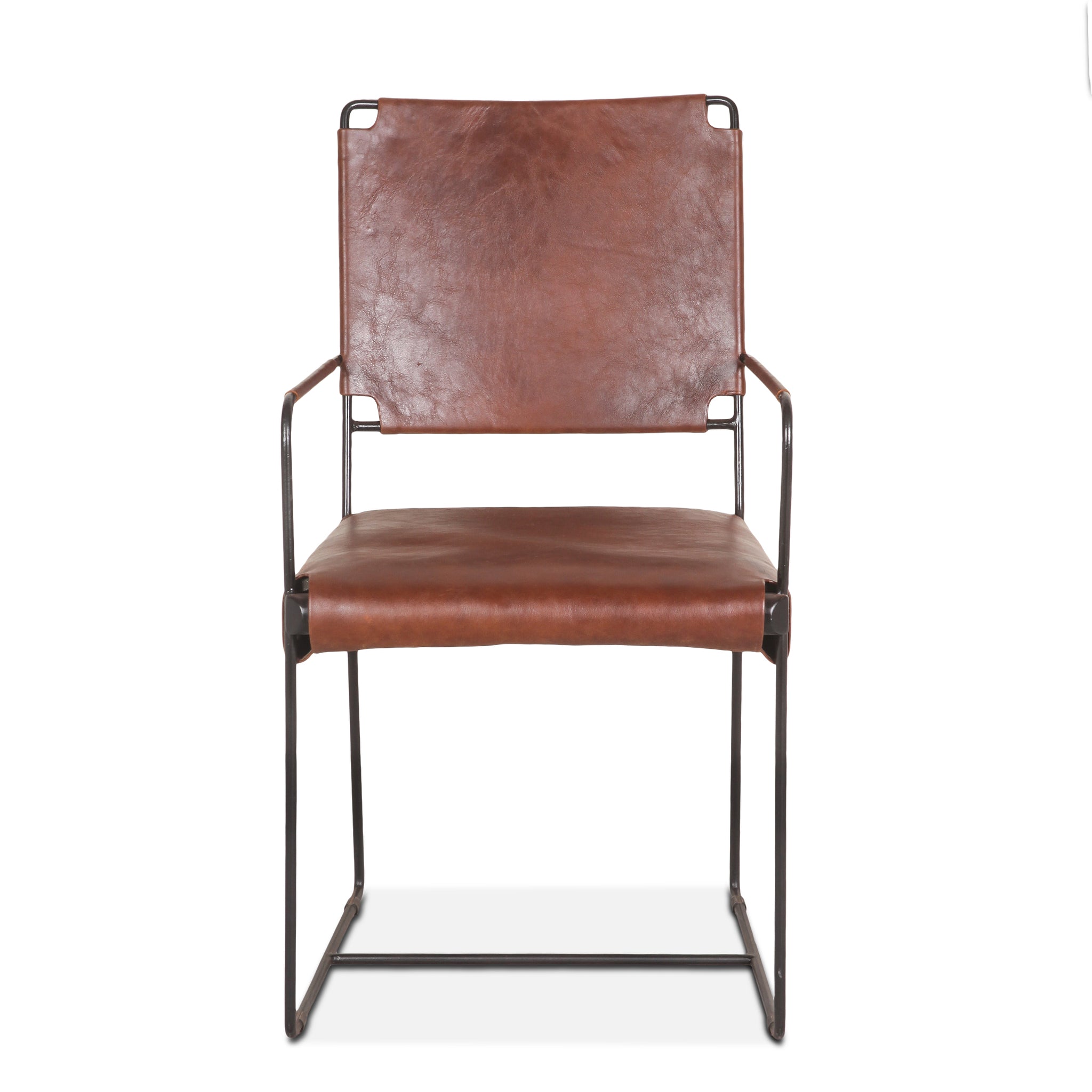 Melbourne Industrial Modern Leather Arm Chair.