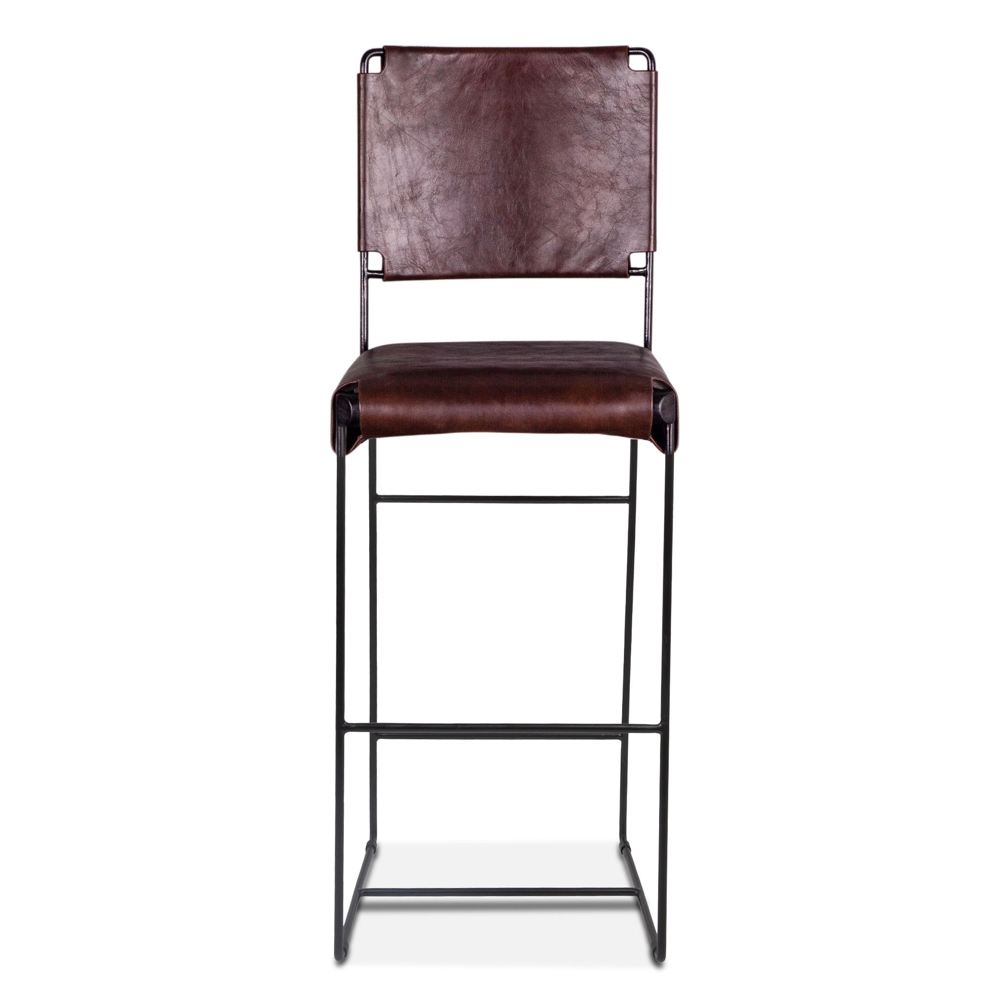 Melbourne Bar Chair Chocolate Leather