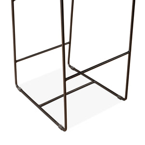 Melbourne 18" Buffalo Leather and Iron Bar Chair Brown