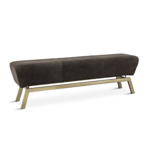 Melbourne Modern 55 Asphalt Suede Bench