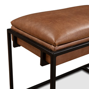 Melbourne 62" Bench in Cognac Leather