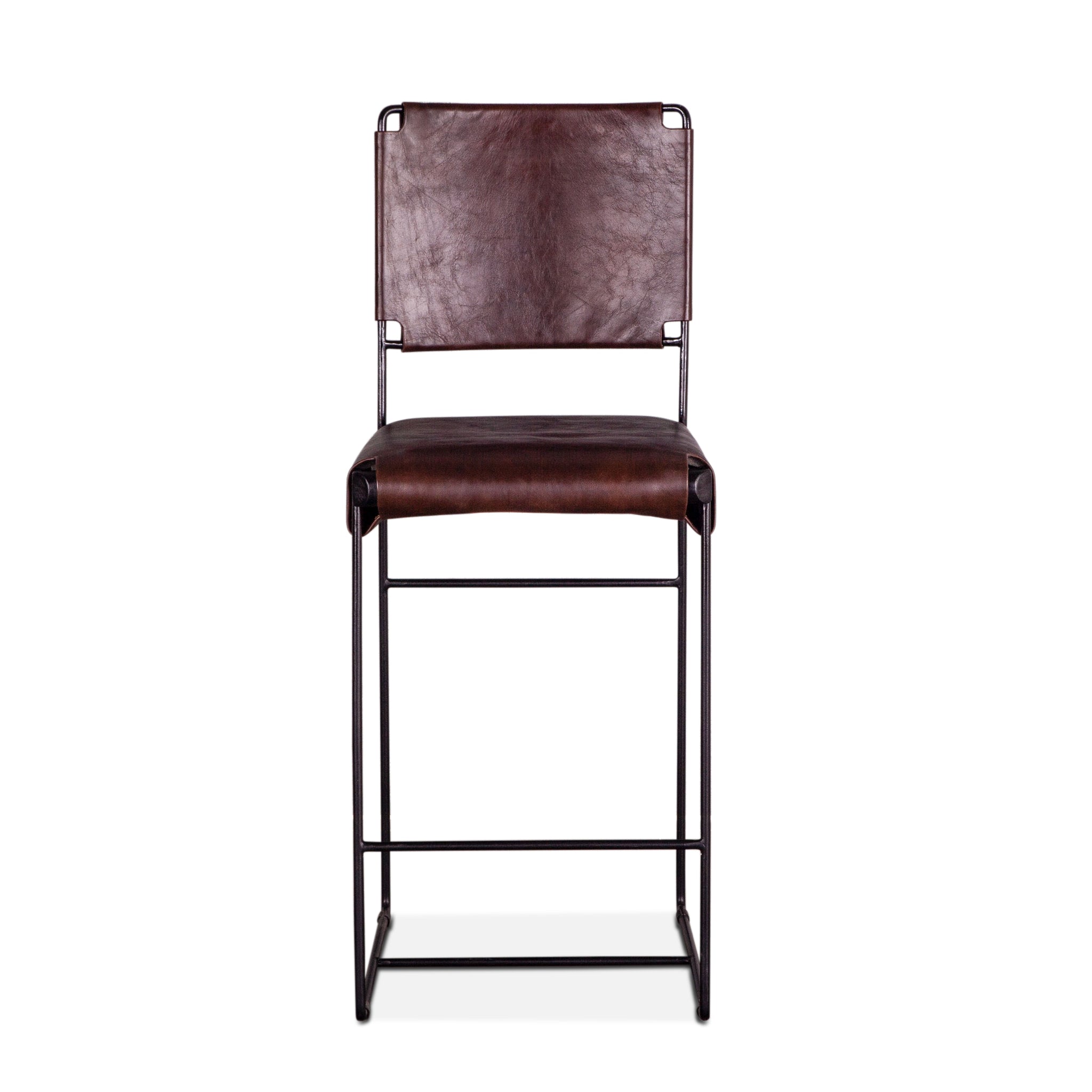 Melbourne Counter Chair Chocolate Leather