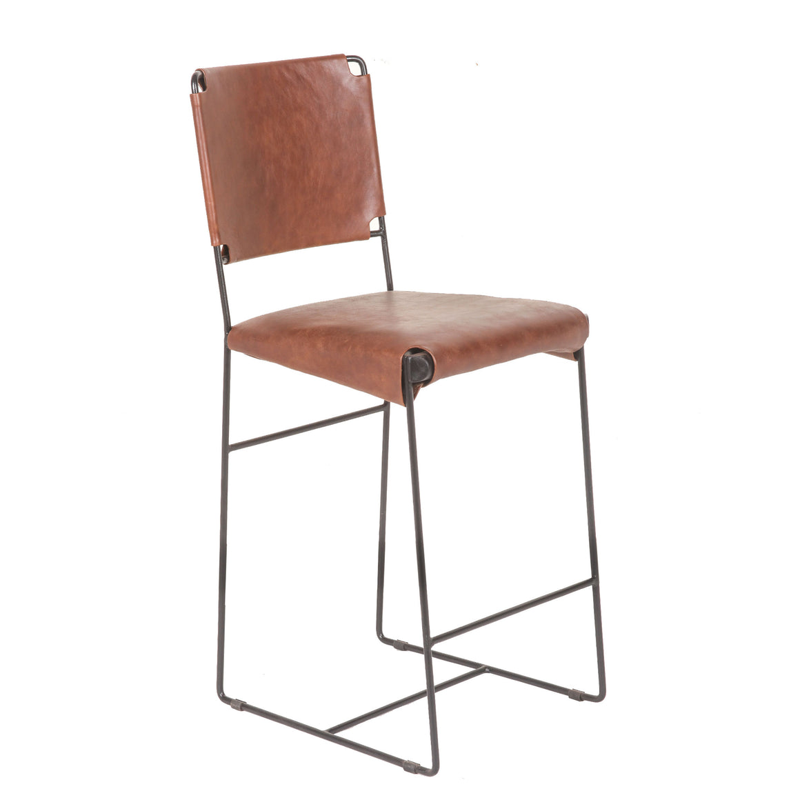 Melbourne Counter Chair in Tobacco Leather