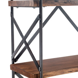 Blayne 78" Tall Shelf in Acacia with Walnut Finish