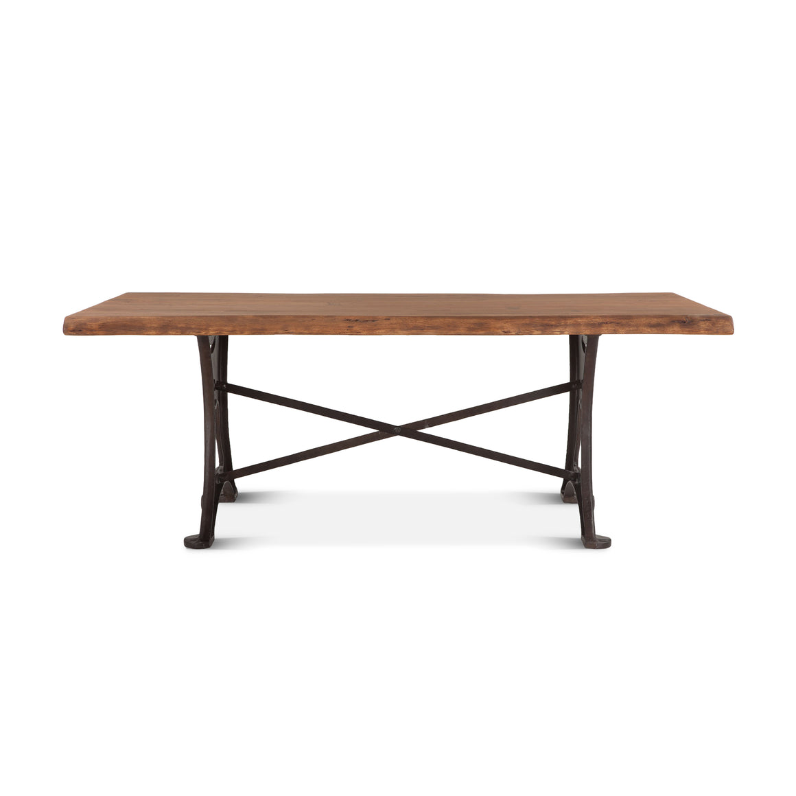 Blayne 106" Dining Table in Live Edge Acacia with Walnut Finish
