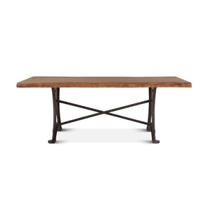Blayne 94" Dining Table in Live Edge Acacia with Walnut Finish