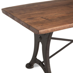 Blayne 72" Gathering Table in Live Edge Acacia with Walnut Finish