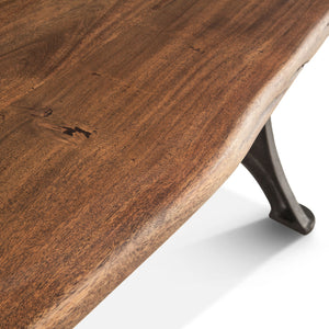 Blayne 72" Gathering Table in Live Edge Acacia with Walnut Finish