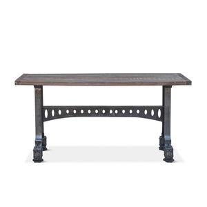 Sterling 66" Console Table in Cast Iron and  Teak