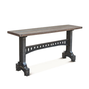 Sterling 66" Console Table in Cast Iron and  Teak