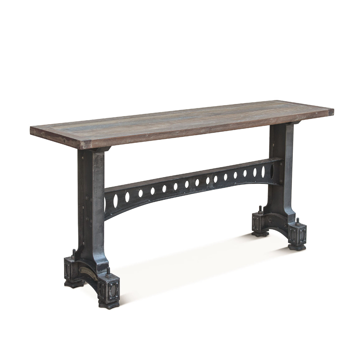 Sterling 66" Console Table in Cast Iron and  Teak