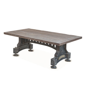 Sterling 53" Coffee Table in Cast Iron and Teak