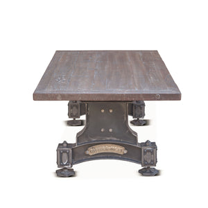 Sterling 53" Coffee Table in Cast Iron and Teak