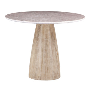 Palm Desert Marble Round Gathering Table in Brown Lajaria