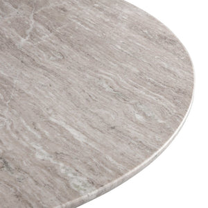 Palm Desert Marble Round Gathering Table in Brown Lajaria
