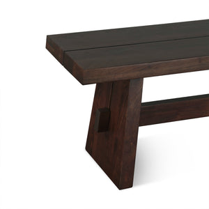 Acadia 79" Bench in Coffee Bean