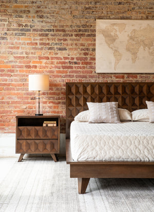 Lisbon King Bed in Royal Brown