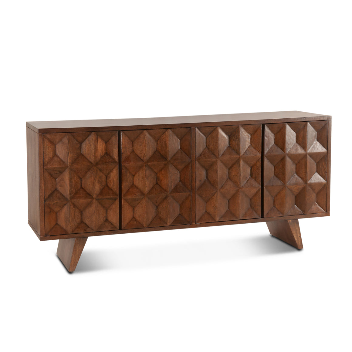 Lisbon 70" Mid-Century Sideboard in Matte Brown
