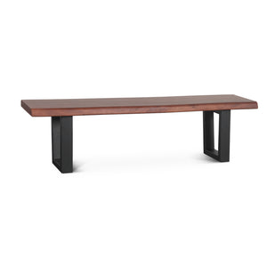 Yarrow 68" Bench in Light Sequoia with Gunmetal Legs