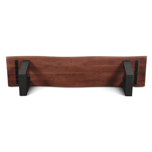 Yarrow 68" Bench in Light Sequoia with Gunmetal Legs