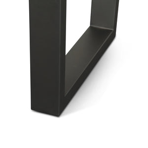 Yarrow 79" Dining Table in Light Sequoia with Gunmetal Legs