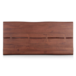 Yarrow 79" Dining Table in Light Sequoia with Gunmetal Legs