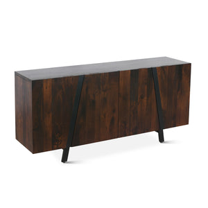 Aurora 74" Modern Sideboard in Dark Walnut Finish