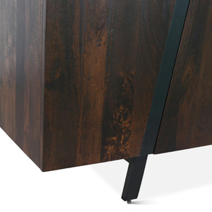 Aurora 74" Modern Sideboard in Dark Walnut Finish