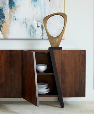 Aurora 74" Modern Sideboard in Dark Walnut Finish