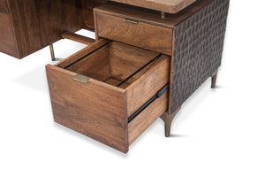 Vallarta Office Desk in Mango Wood with Two Tone Finish